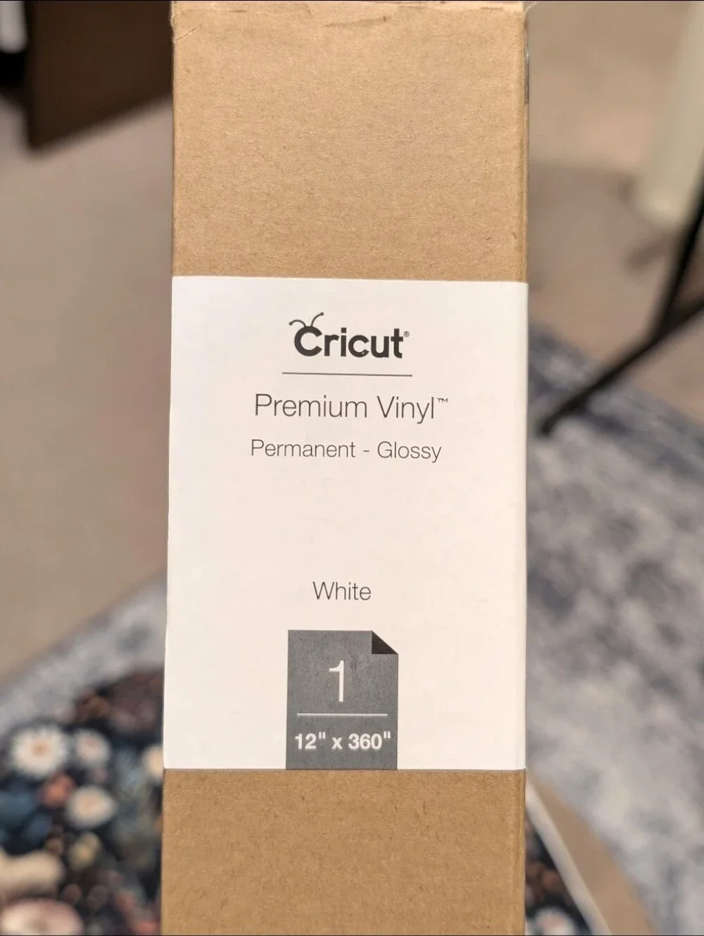 🆕 Cricut Premium Permanent Glossy White Vinyl 12